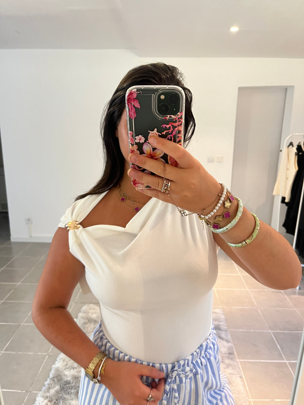 Top asymétrie blanc
