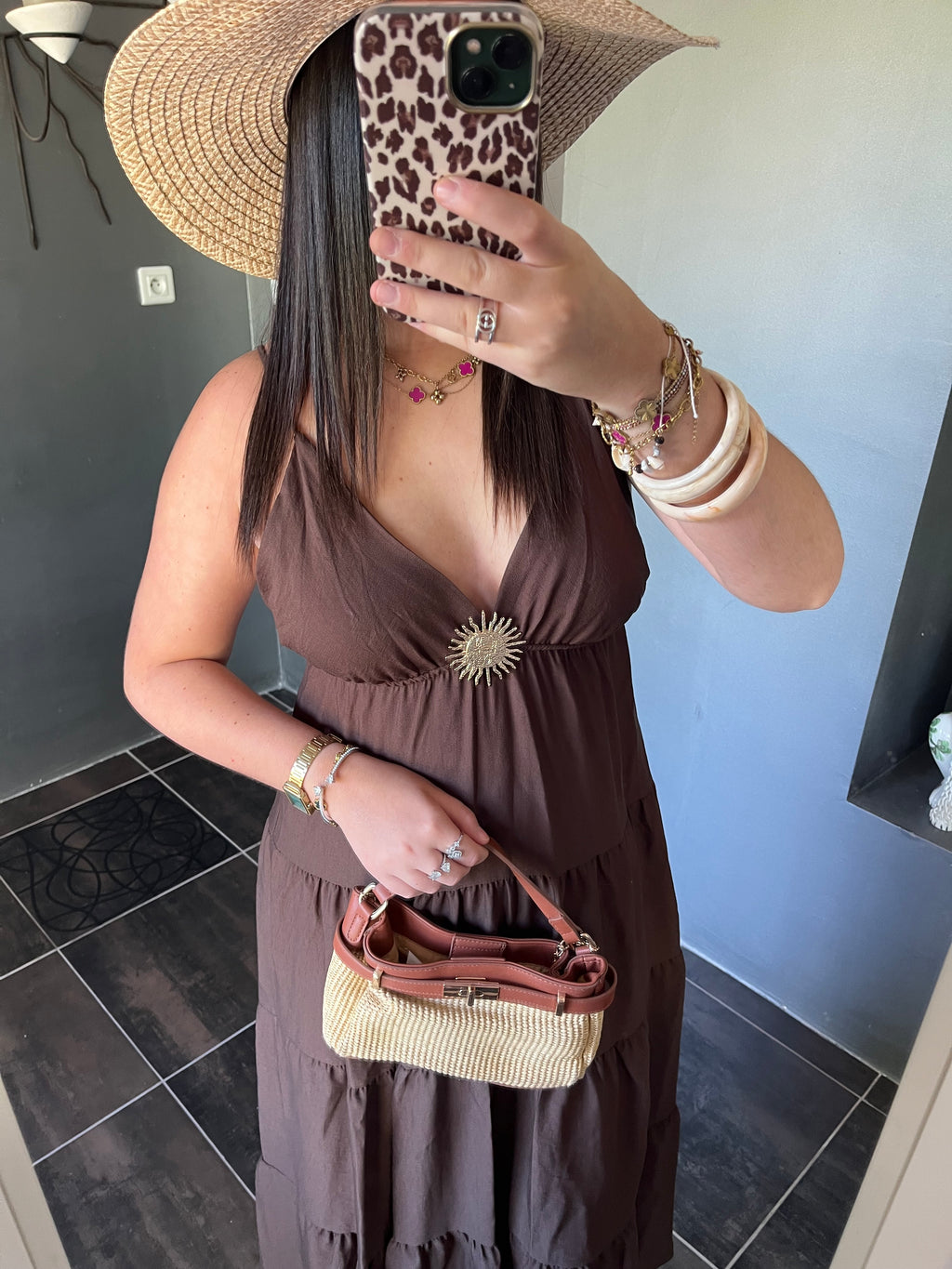 Robe soleil marron