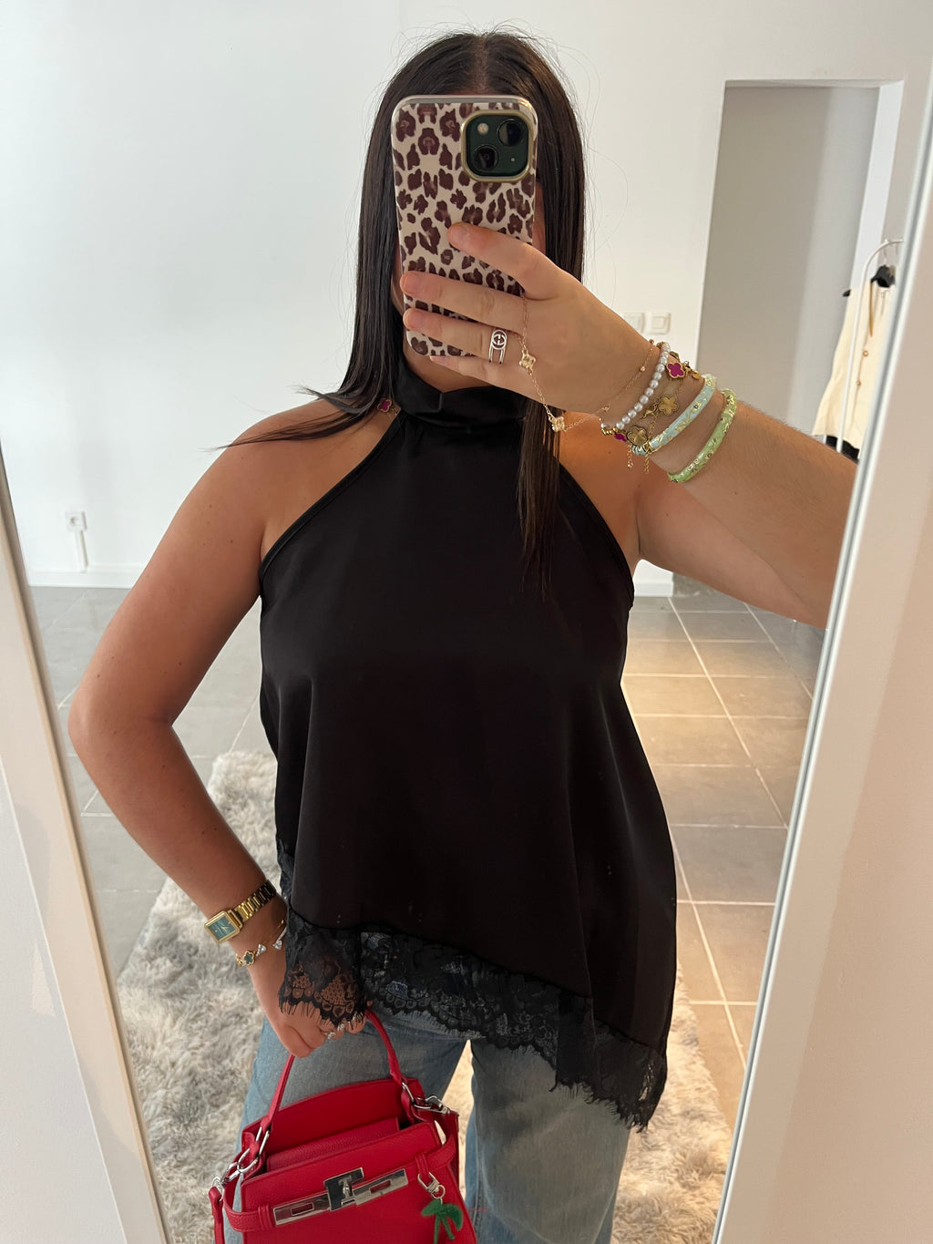 Haut asymétrique noir