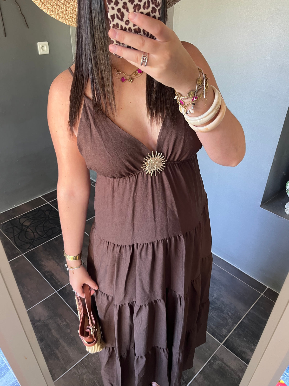 Robe soleil marron