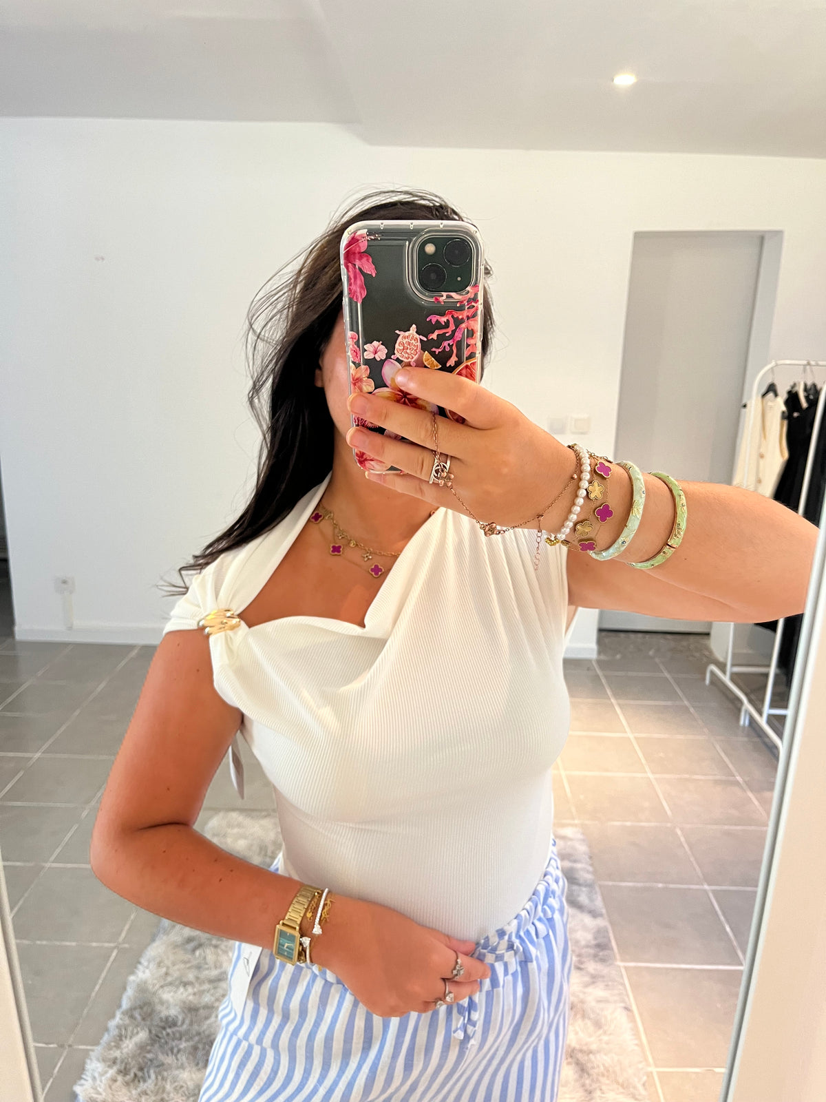 Top asymétrie blanc