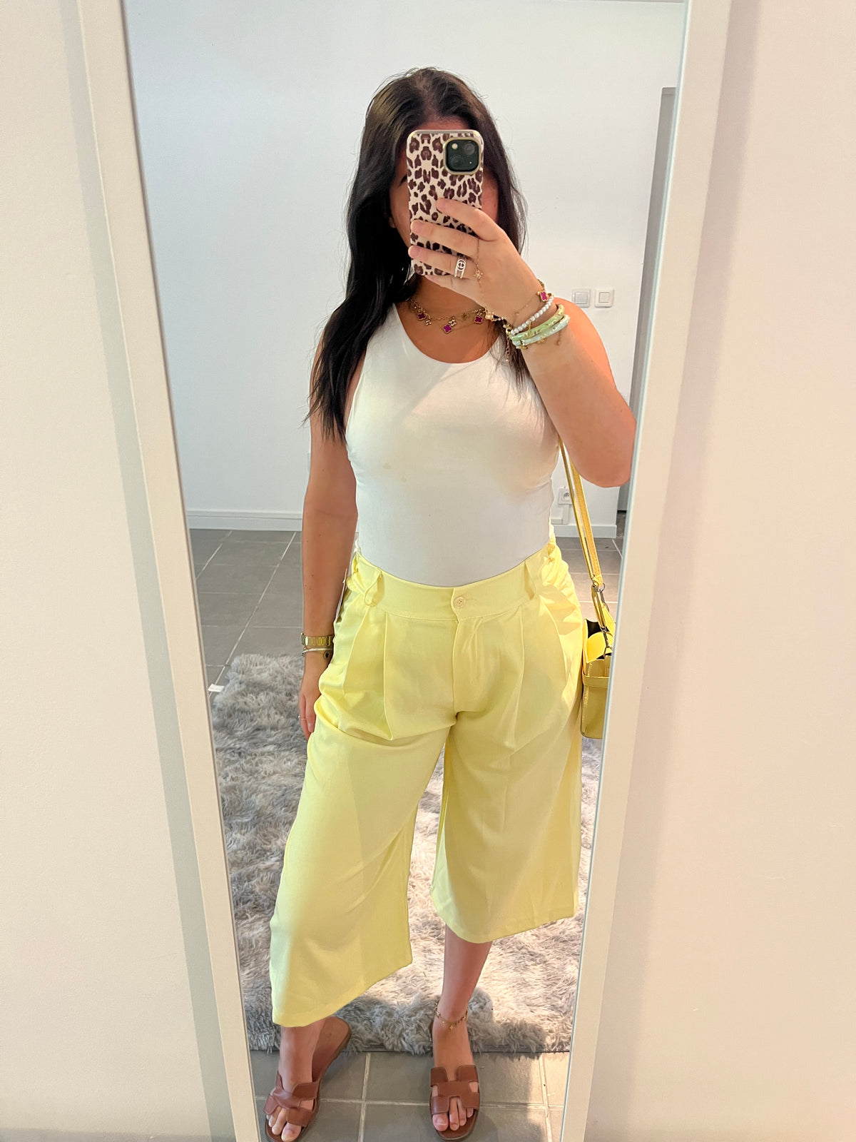 Bermuda long jaune