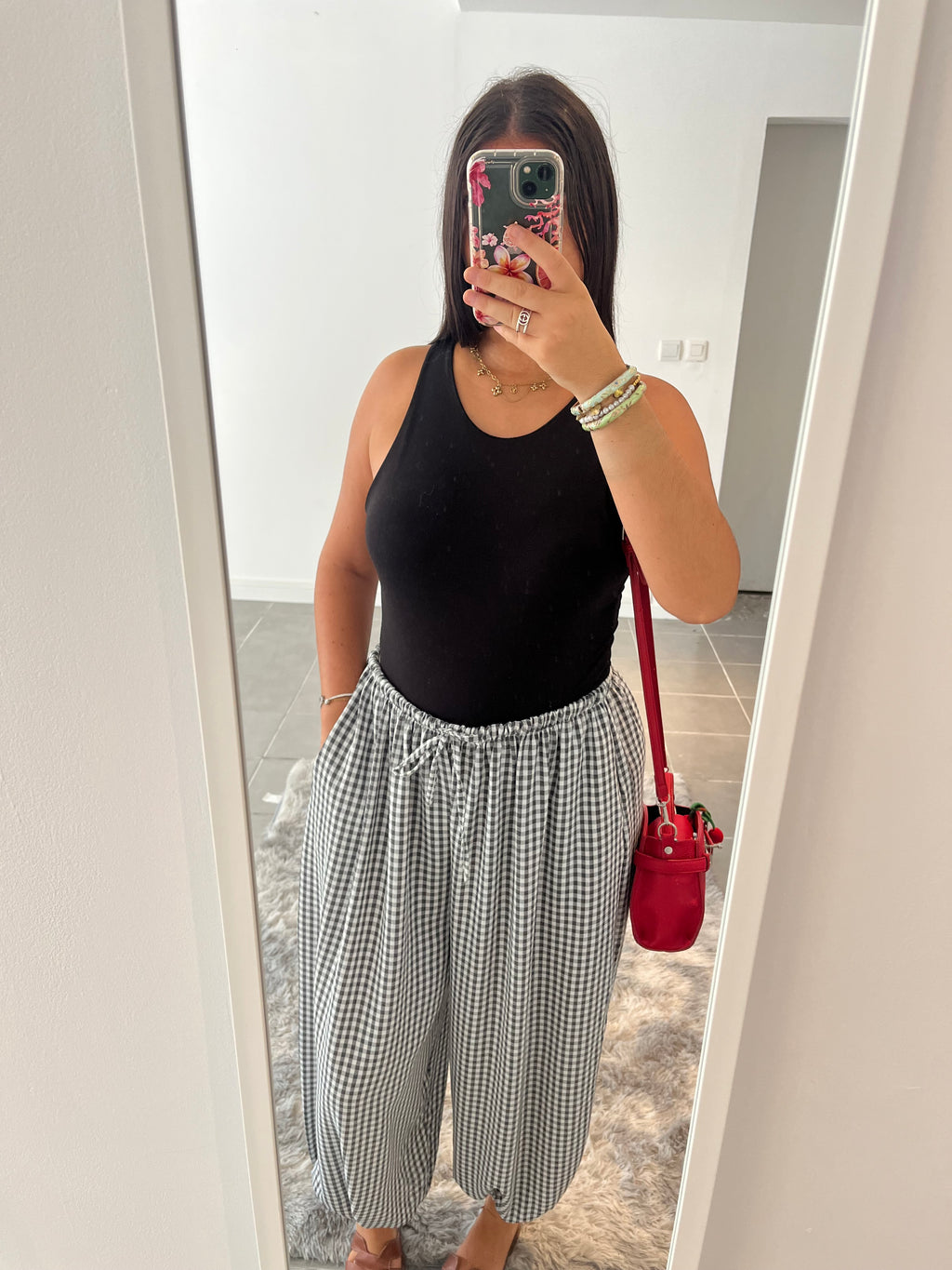 Pantalon sauté à carreaux