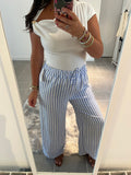 Pantalon Lin rayure