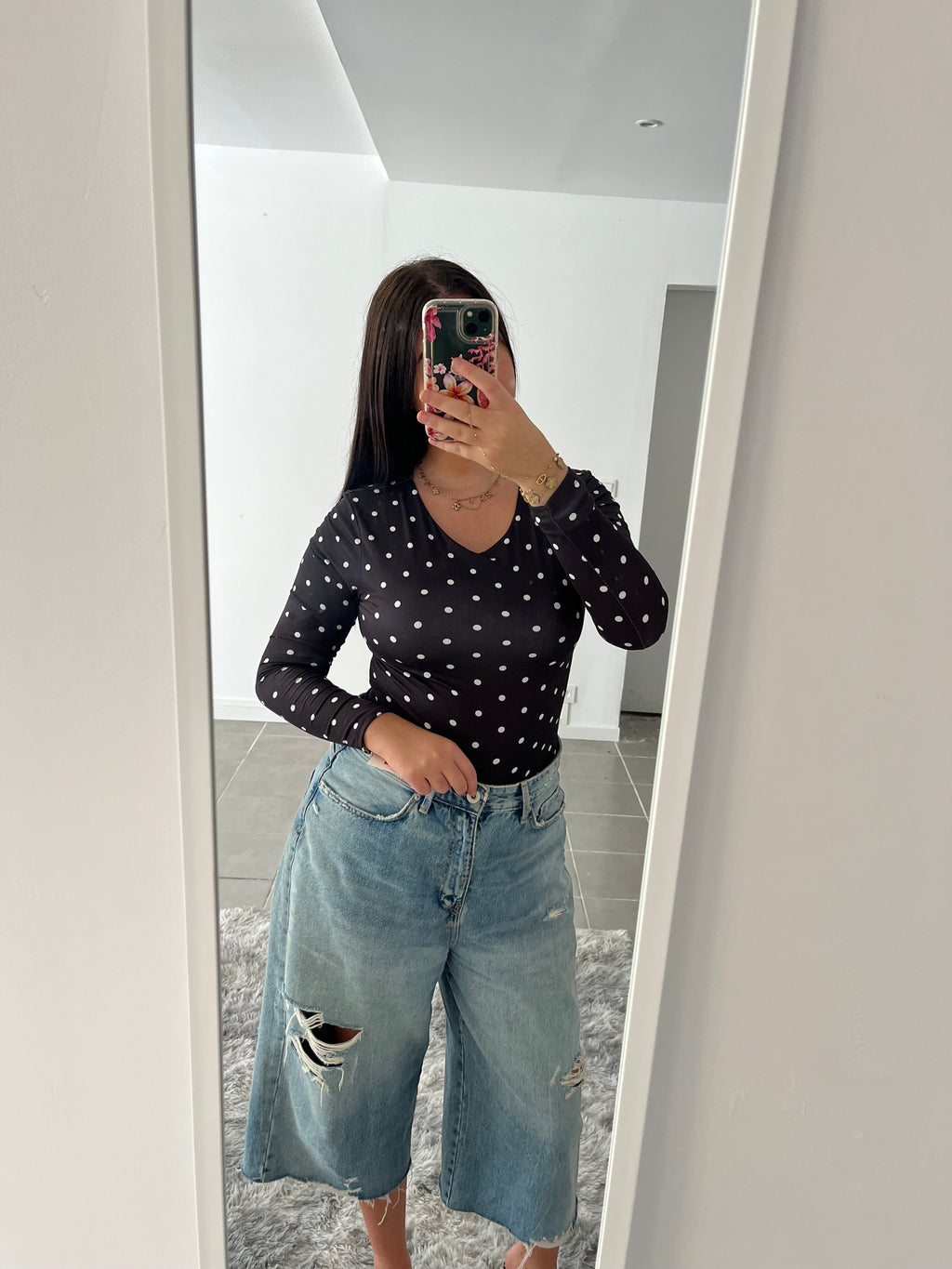 Body à pois noir