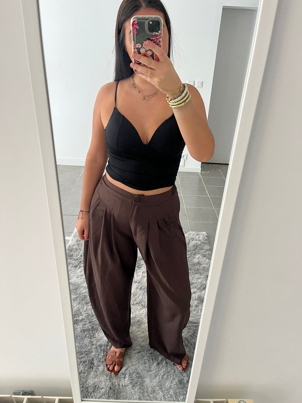 Pantalon ballon marron