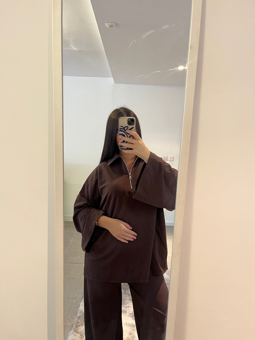 Ensemble ample marron