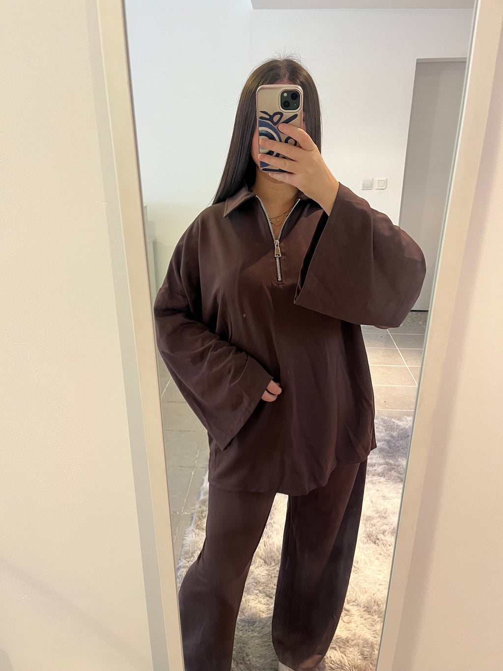 Ensemble ample marron