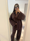 Ensemble ample marron